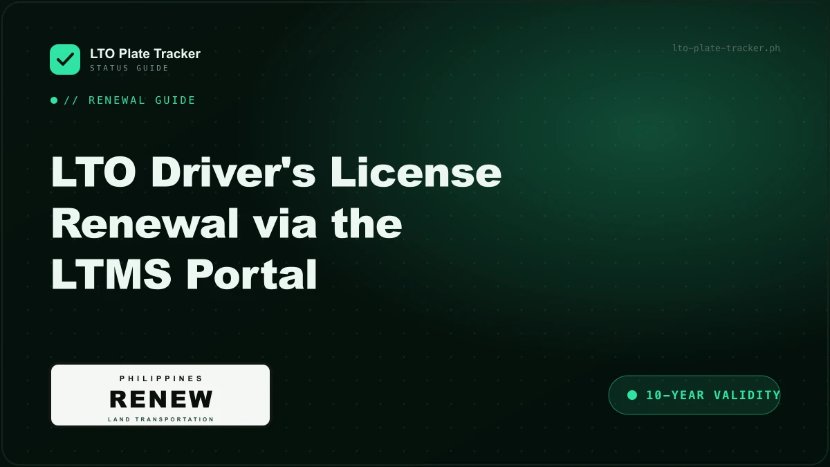 LTO driver's license renewal through the LTMS portal