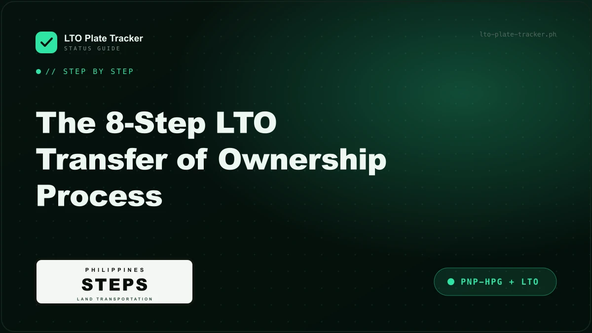 The 8-step LTO transfer of ownership process The 8-step LTO transfer of ownership process