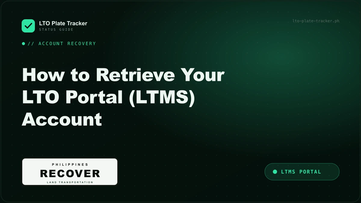 How to retrieve and recover your LTO Portal LTMS account step by step How to retrieve and recover your LTO Portal LTMS account step by step